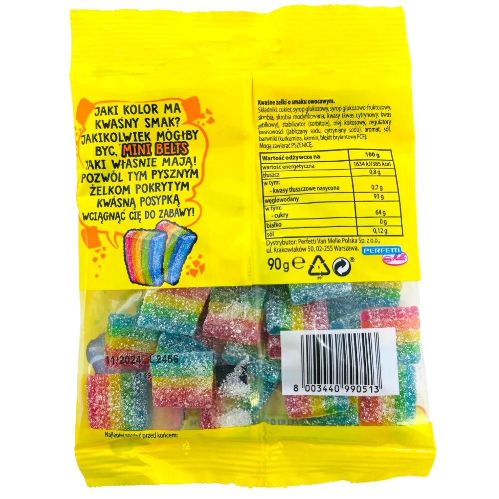 Chupa Chups Jelly Mini Belts Sour 90g (Poland