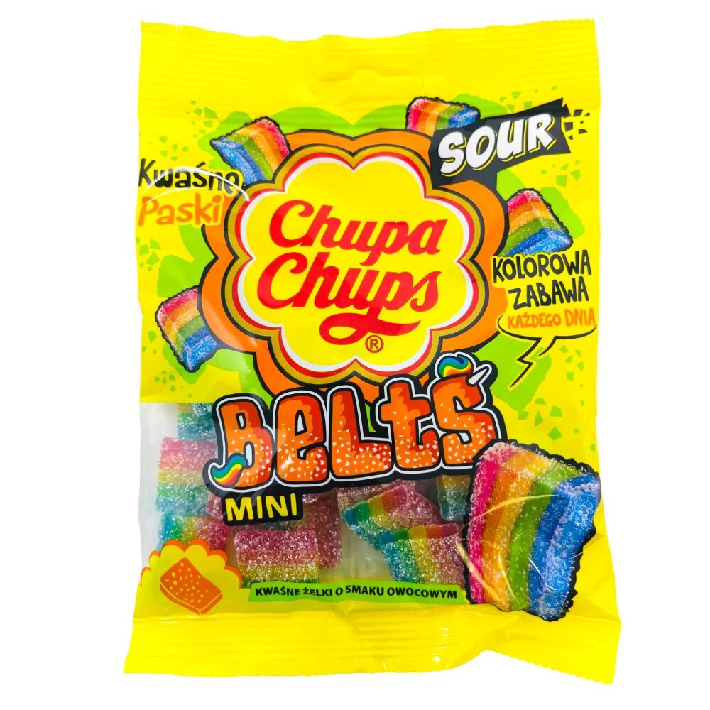 Chupa Chups Jelly Mini Belts Sour 90g (Poland