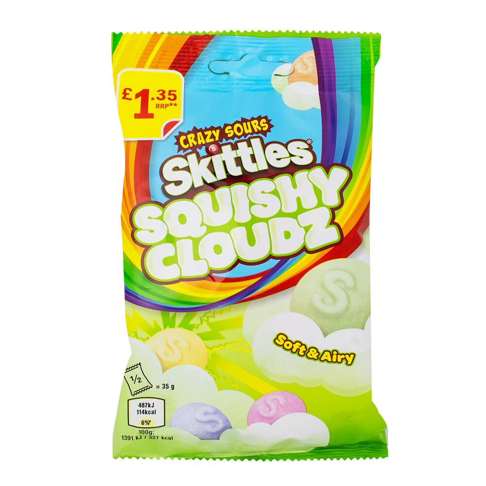 Skittles Fruit Squishy Cloudz Sours 70g (UK)
