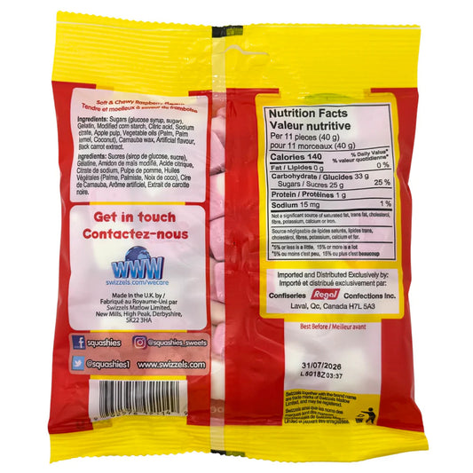 Swizzles Squashies Original Raspberry Candies